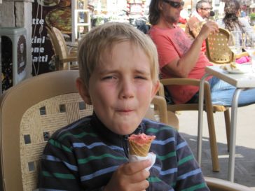 Eating ice-cream